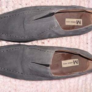 Marco Vicci Scott Loafers Size 13M Gray Suede Slip-On Dress Shoes